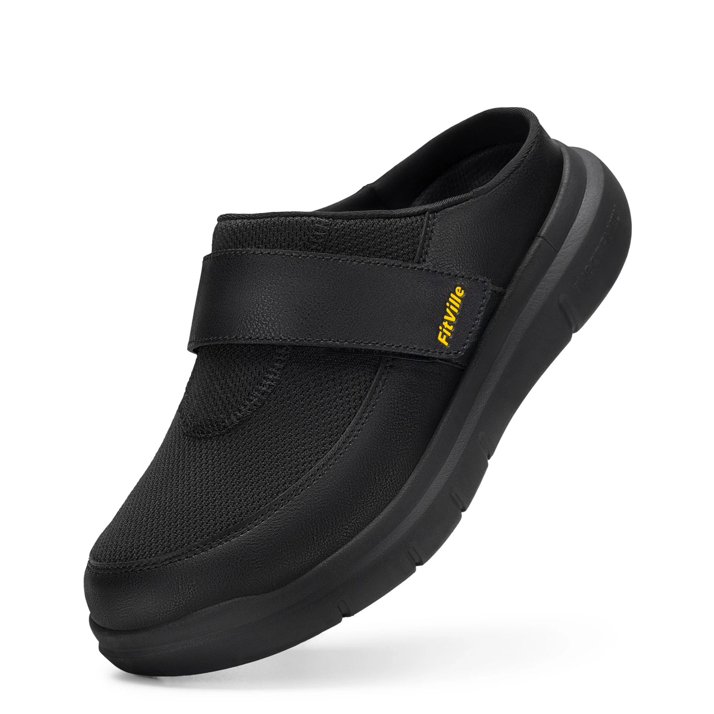 Fitville Diabetic Wide Fit Slippers Mens Adjustable Walking Shoes