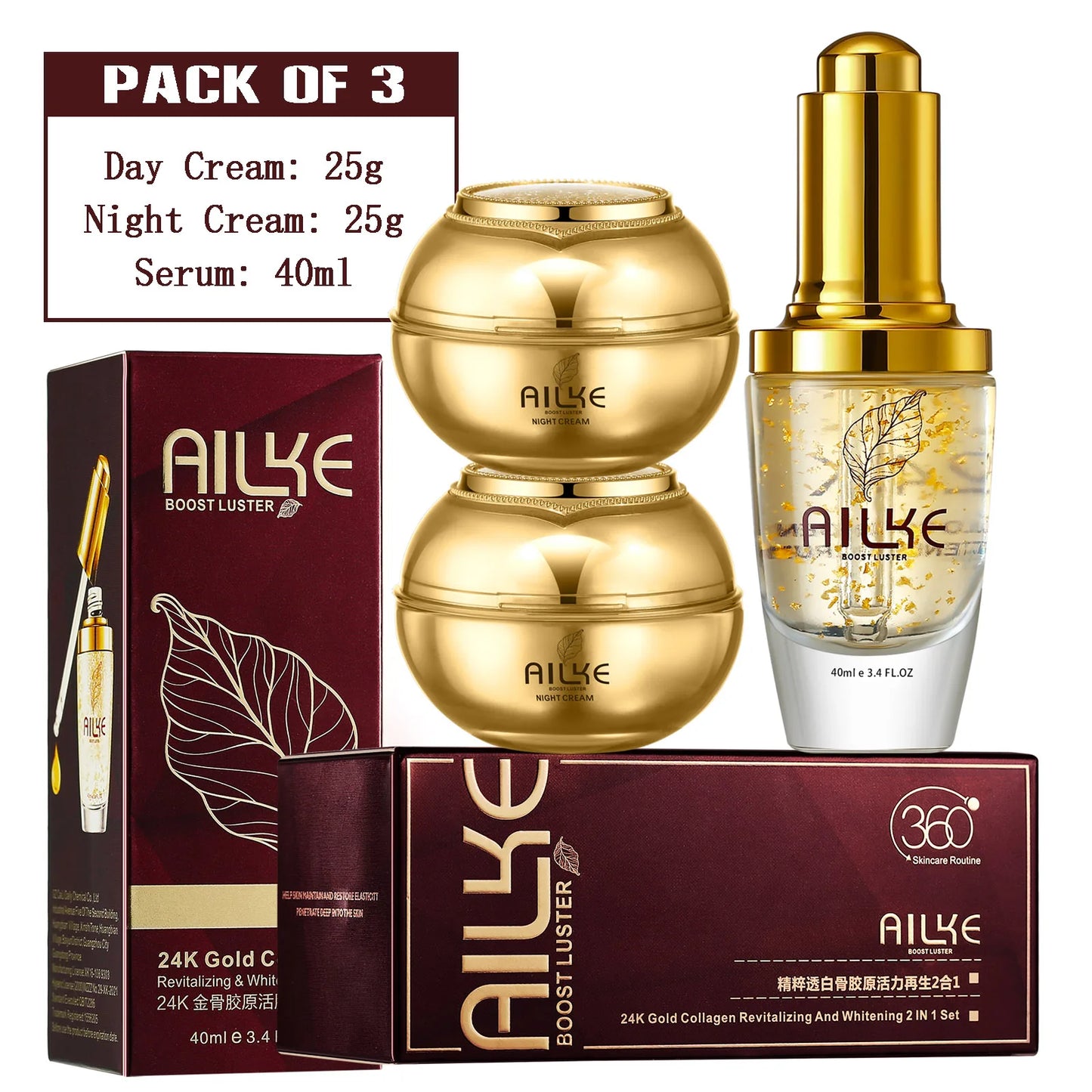 AILKE Dark Spots Whitening Facial Cream With Collagen Wrinkles