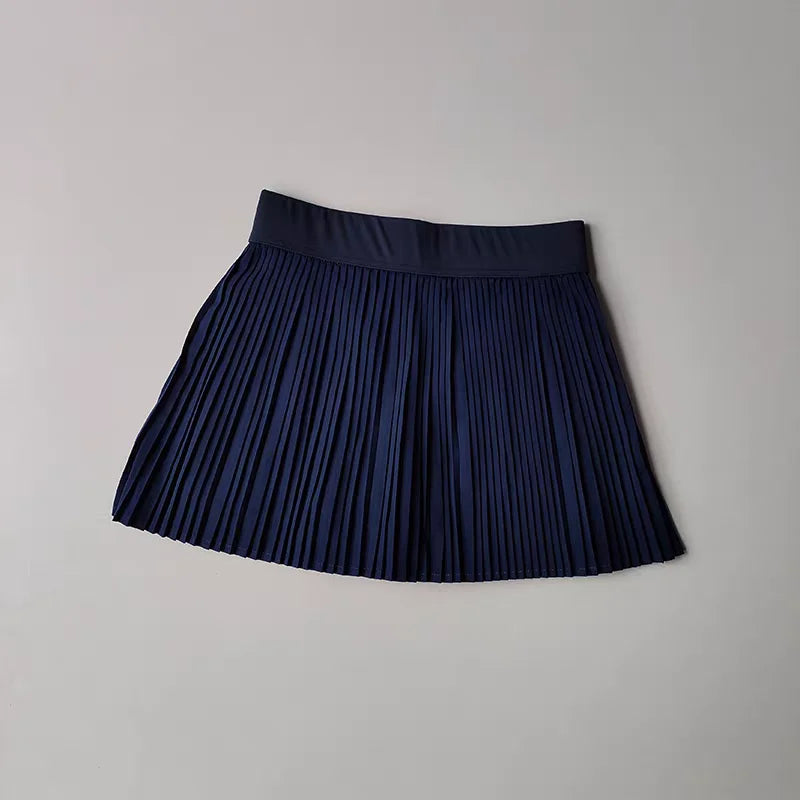 Sports Skirt Golf Breathable Built-in Short Liner High Waist 2-in-1 Culottes Summer Women
