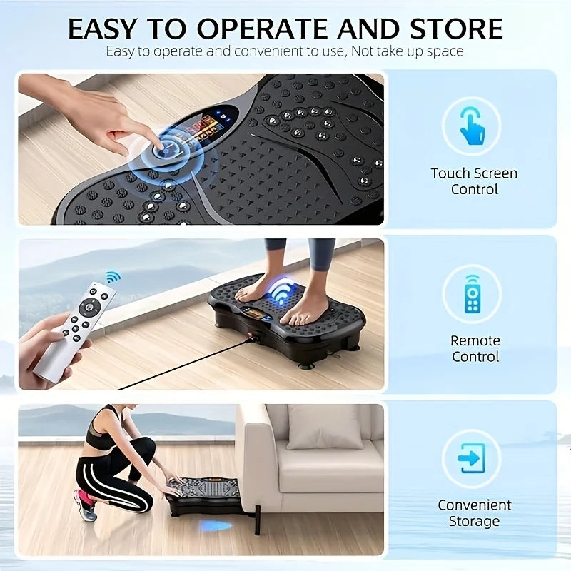 BZEQ Vibration Plate With Resistance Bands For Full Body Workout