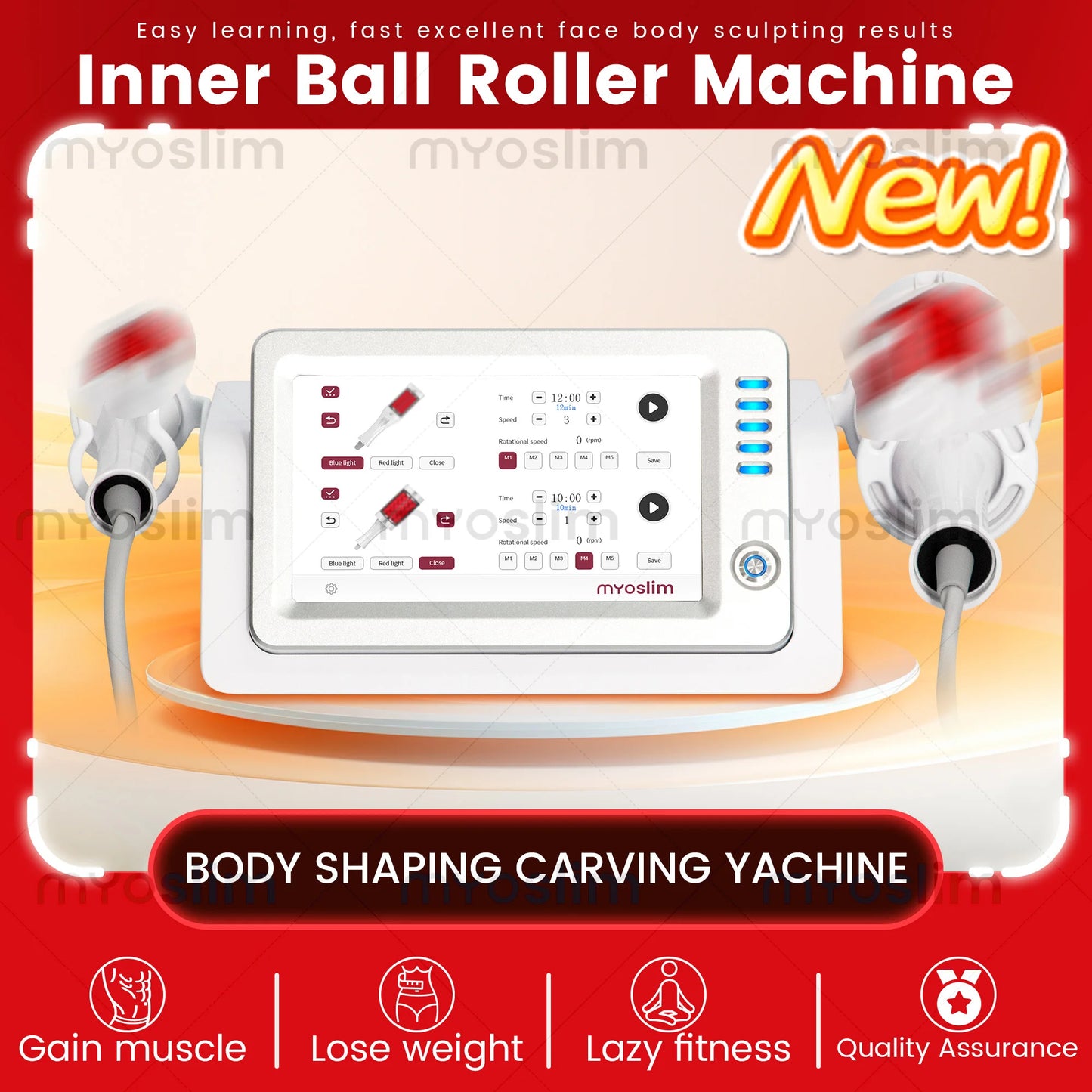 EMS Inner Ball Roller Slimming Massager 360 Rotating Cellulite Reduction