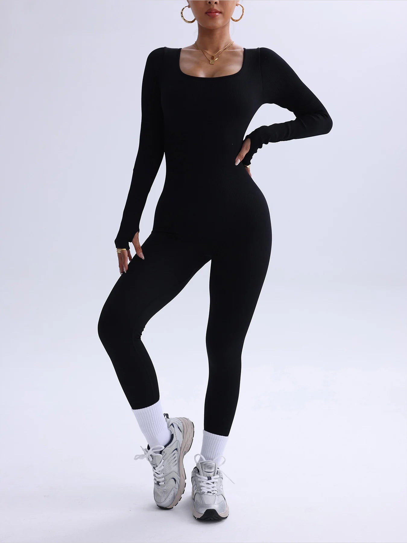 Women's One-Piece Yoga Jumpsuit Bodysuit Seamless Knit