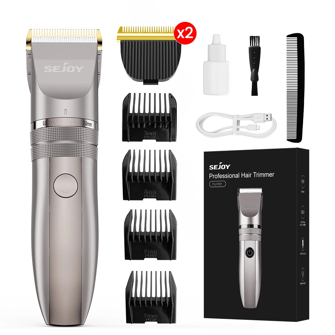 Sejoy Electric Hair Clippers Professional Kit USB Rechargeable Beard Trimmer