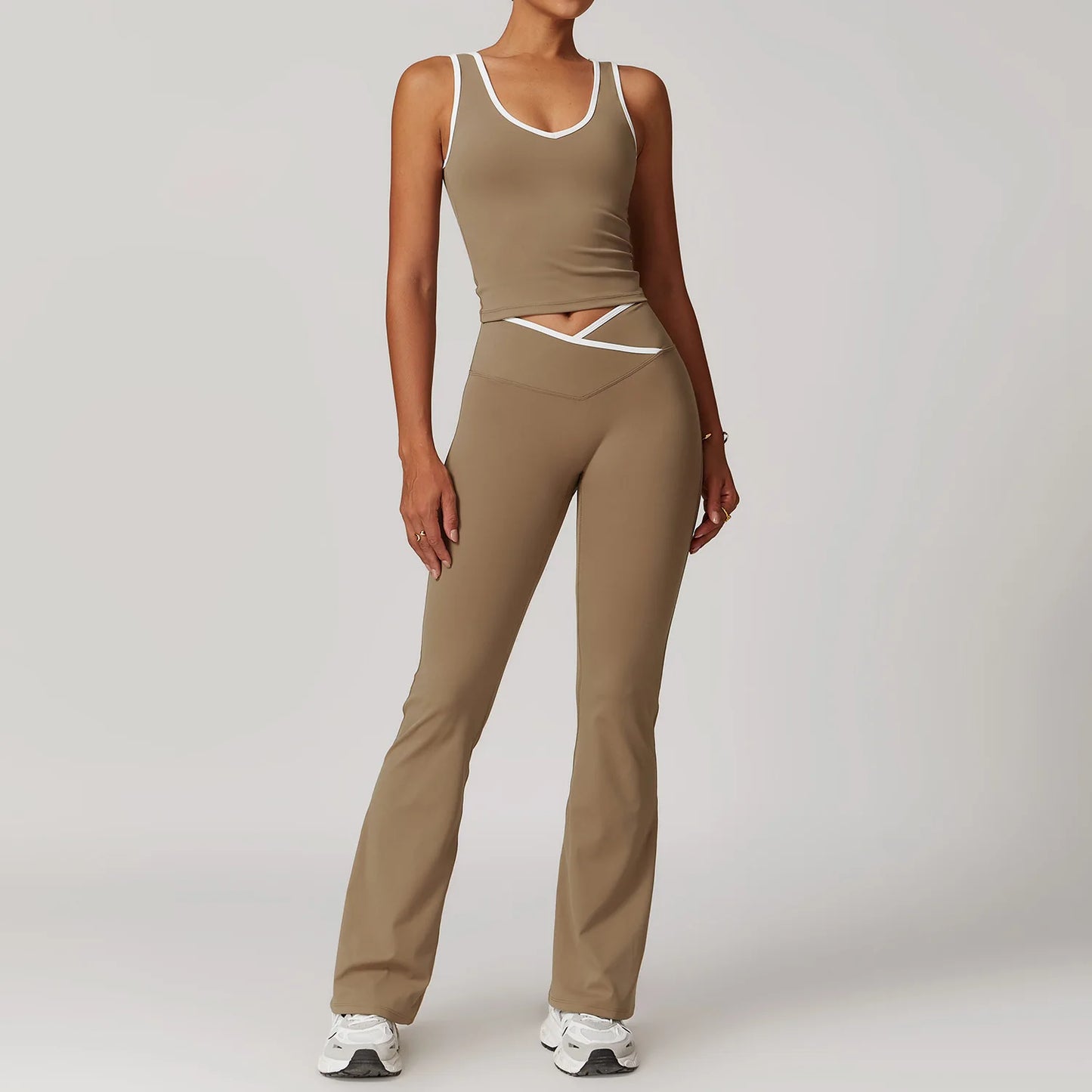Yoga Set 2 Piece Women High Waist Leggings Sports Bra