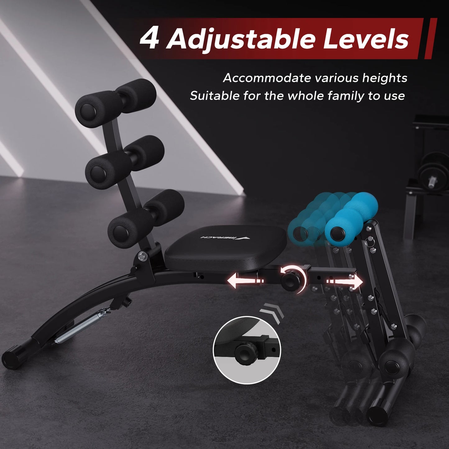 MERACH Ab Machine Multifunctional Adjustable Ab Trainer Workout Bench
