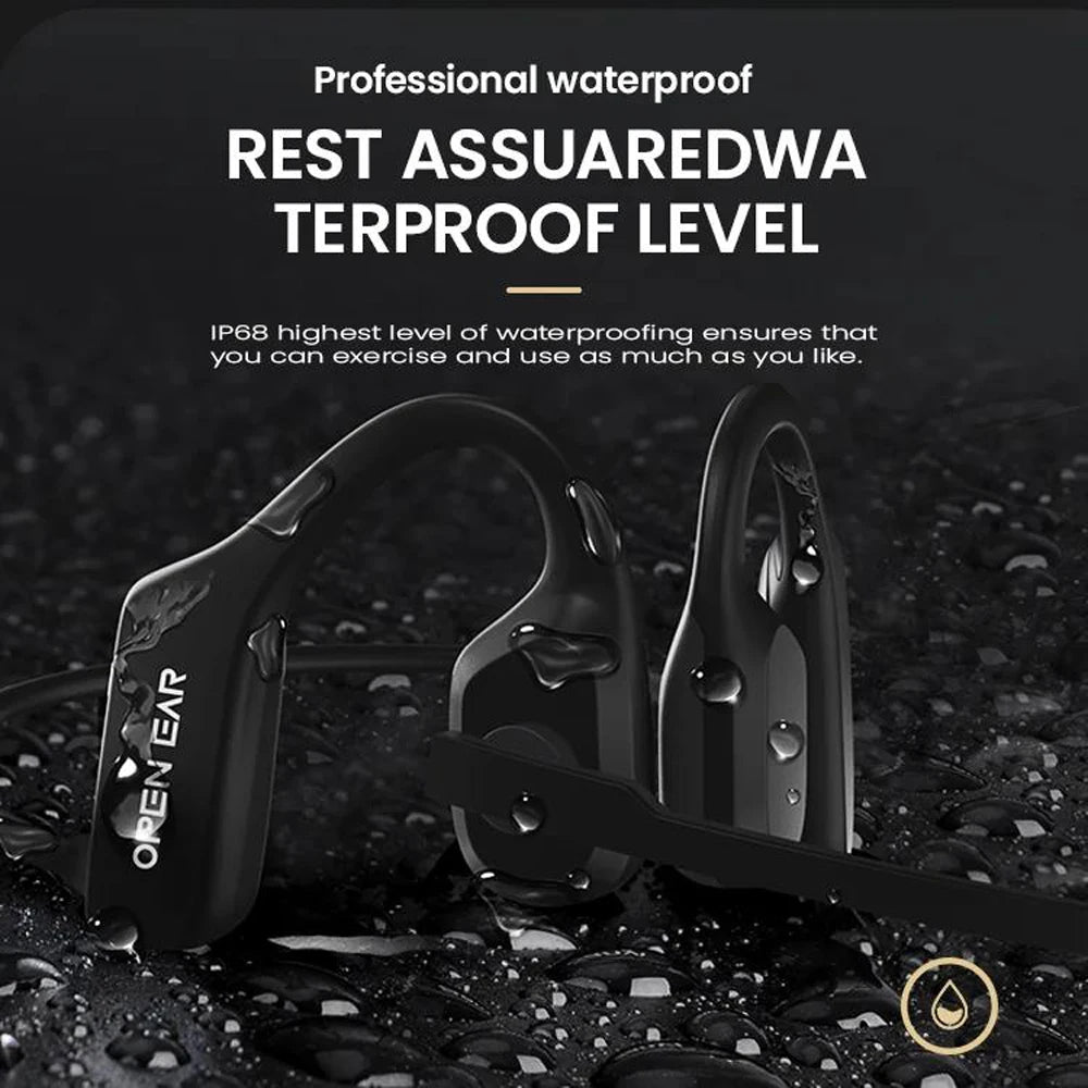 Bluetooth 5.3 Open Ear Bone Conduction Headset Noise Cancelling Mic