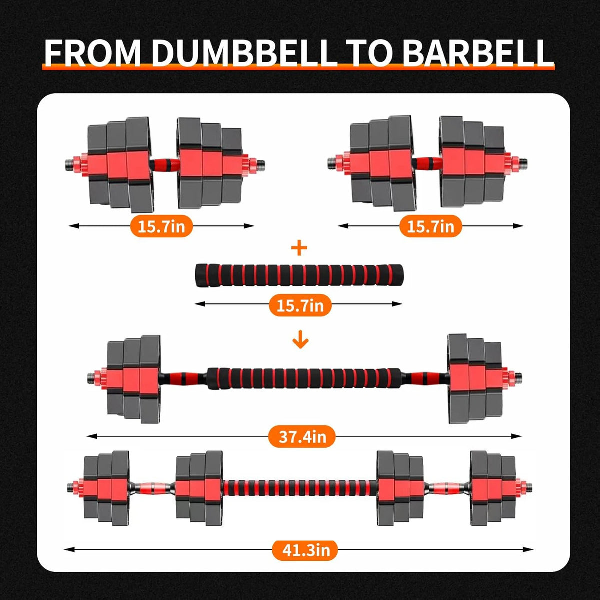 Adjustable Rubber Coated Dumbbell Home Gym Weight Training Equipment