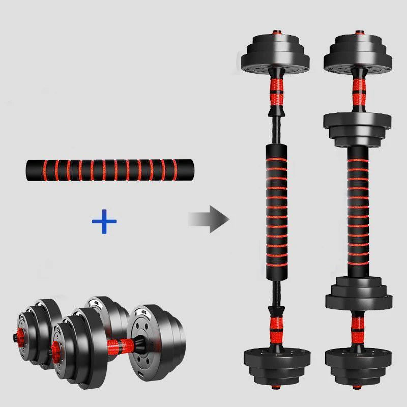 Adjustable Dumbbell to Barbell Set for Home Gym