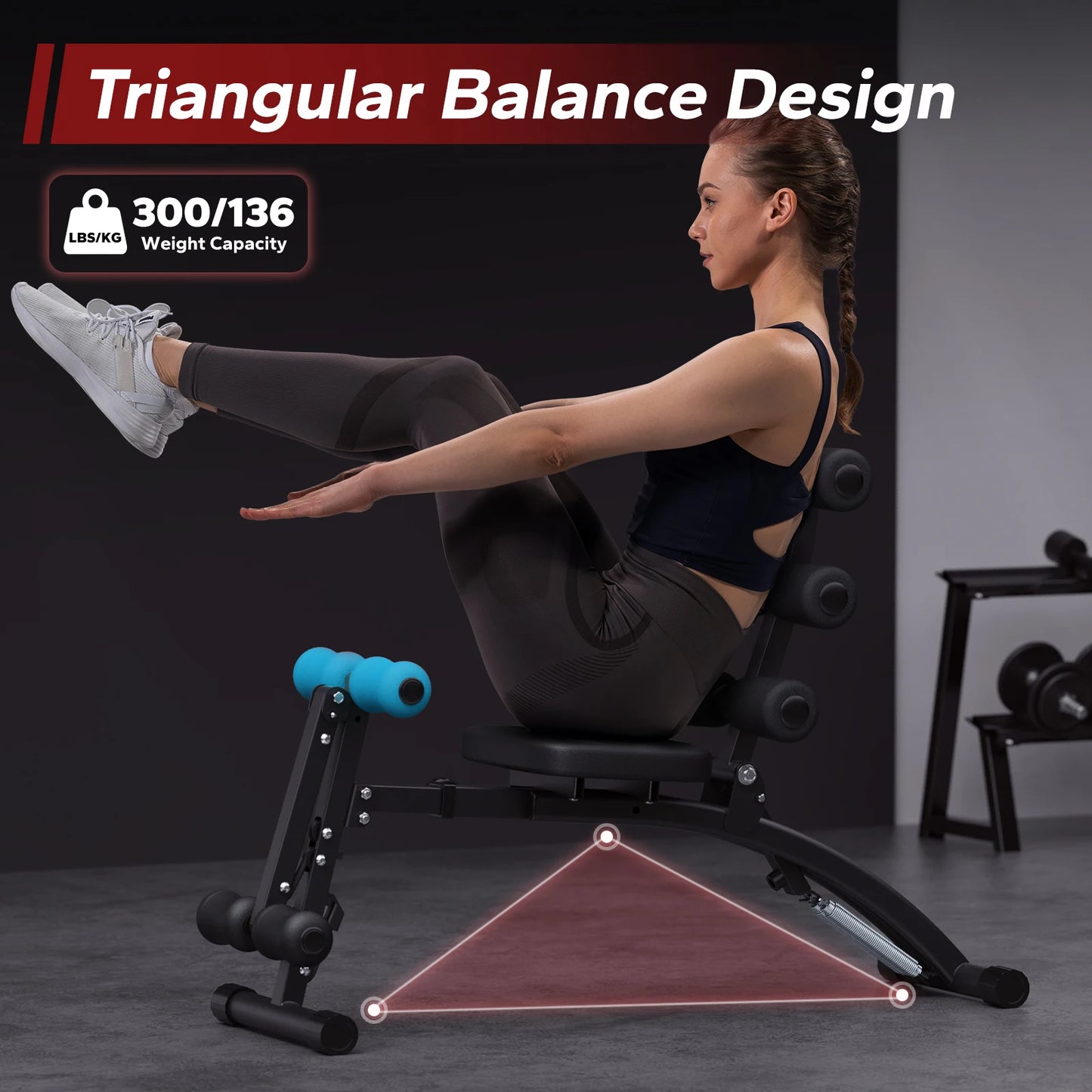 MERACH Ab Machine Multifunctional Adjustable Ab Trainer Workout Bench