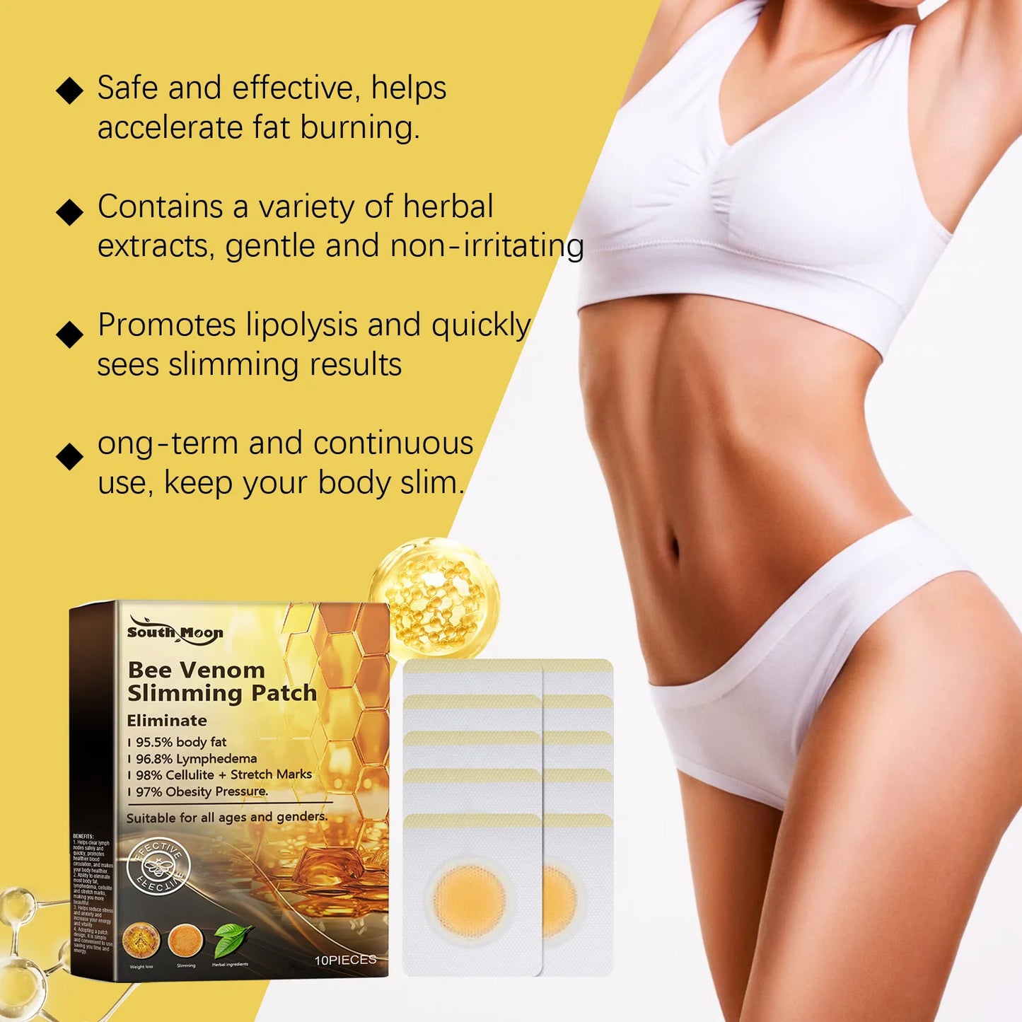 South Moon Bee Venom Shaping Patch Belly Slimming Detox