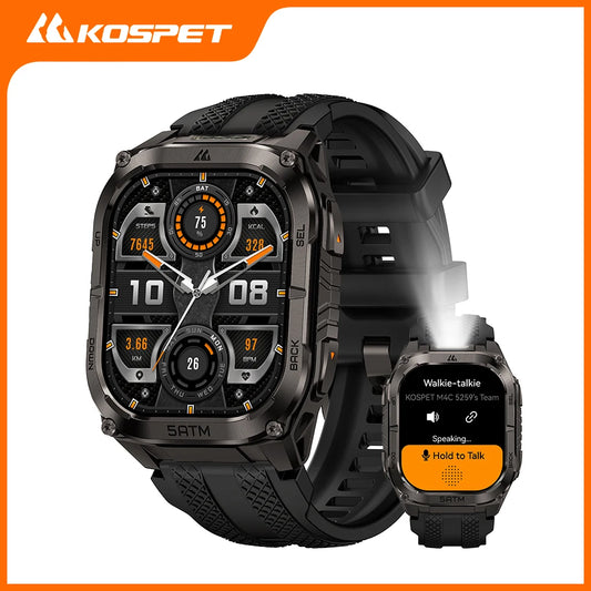 Kospet Tank M4C Rugged GPS Smartwatch 5ATM Waterproof Fitness Tracker