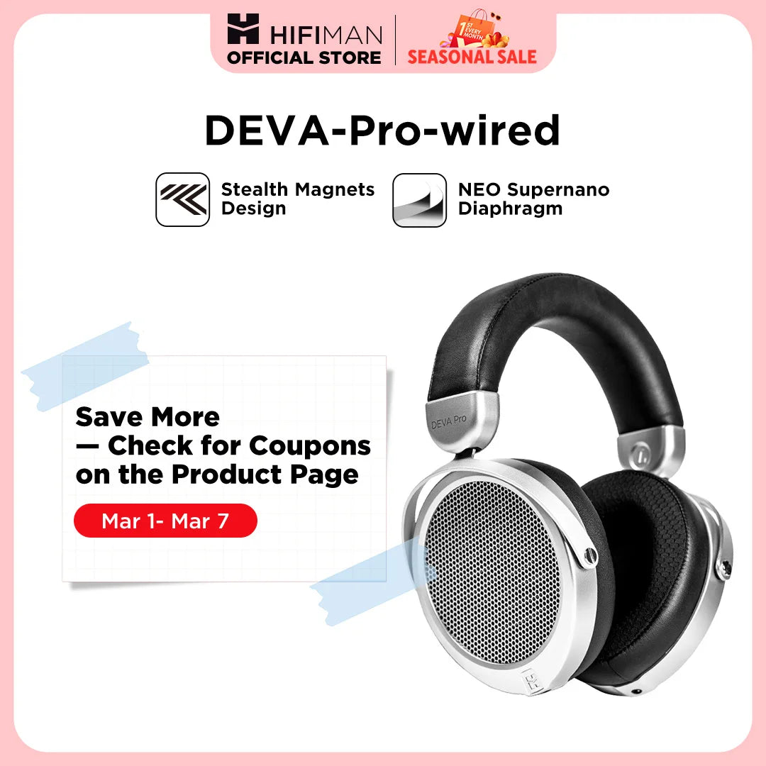 HIFIMAN Deva Pro Over-Ear Planar Magnetic Headphones Wired