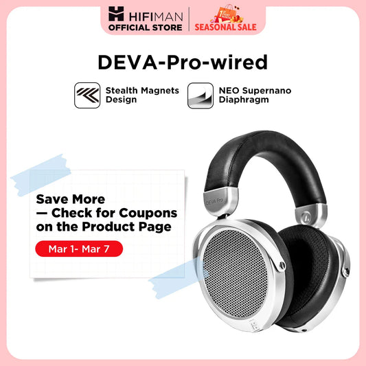 HIFIMAN Deva Pro Over-Ear Planar Magnetic Headphones Wired