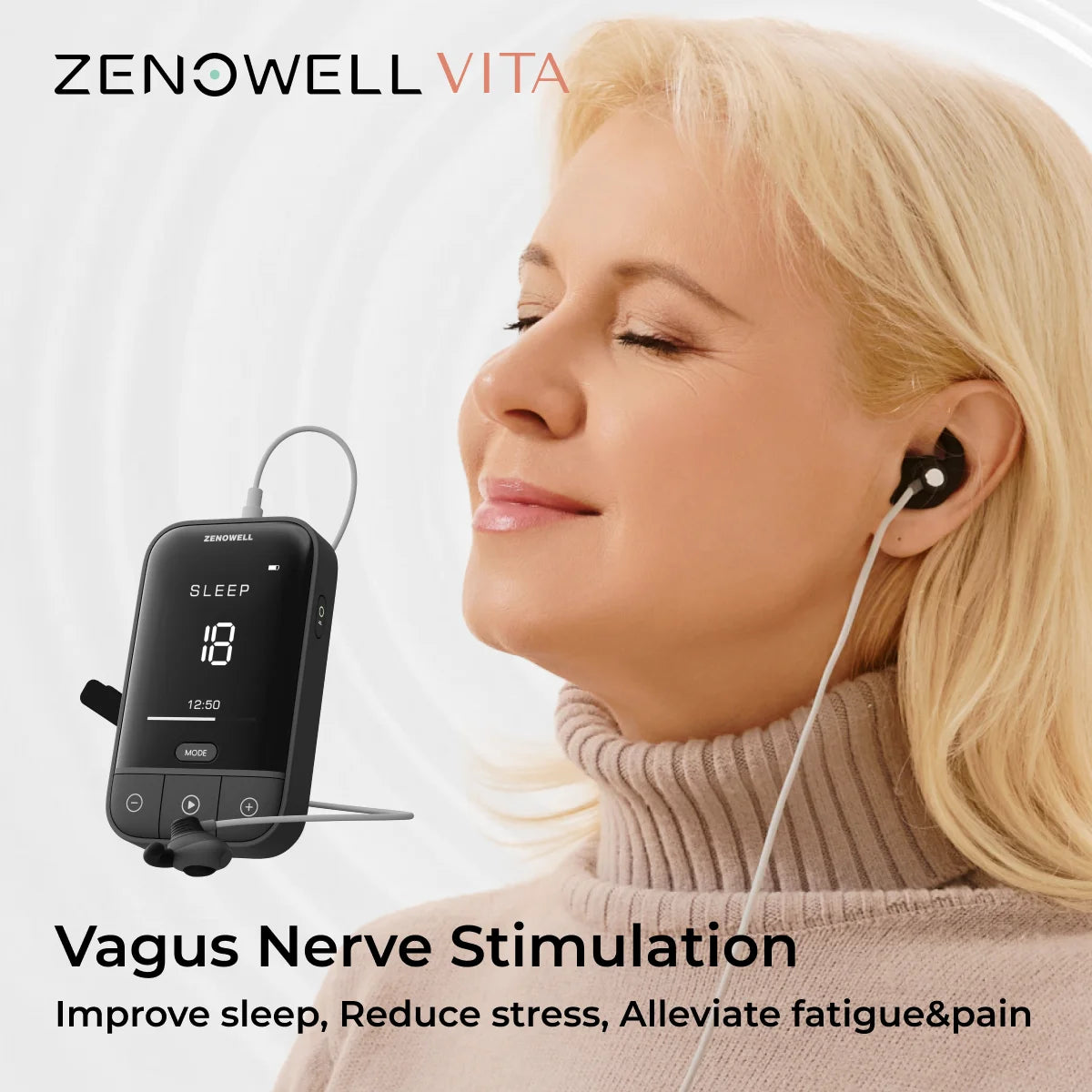 ZENOWELL Vagus Nerve Stimulation Device For Deep Sleep And Anxiety Relief