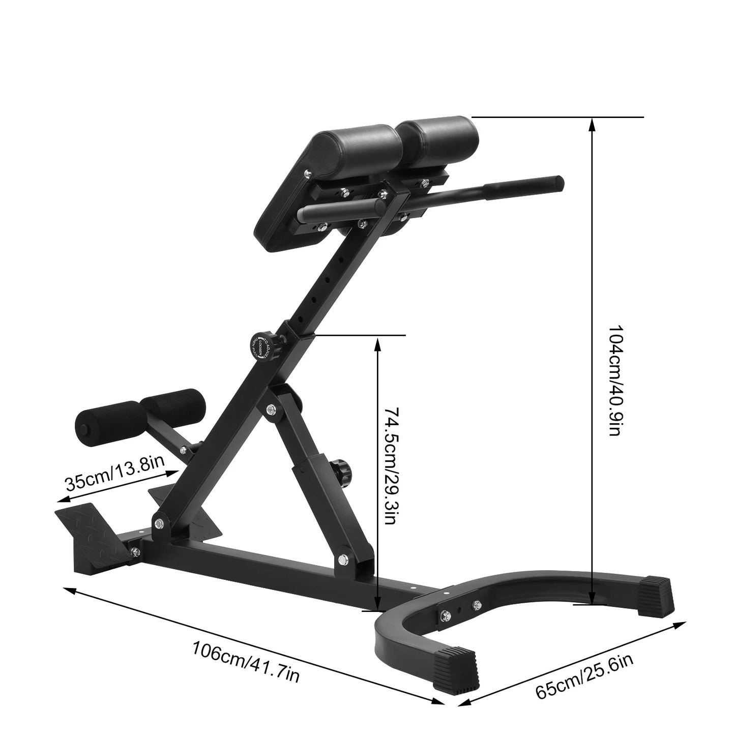 Folding Roman Chair Back Extension Bench for Core Strength Training