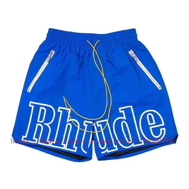 Men's Casual Shorts Elastic Waist Drawstring Zip Pocket Summer Street