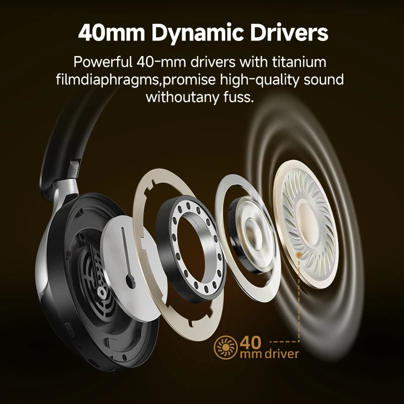 QCY H3 Pro Bluetooth Headphones Adaptive Noise Cancelling With LDAC