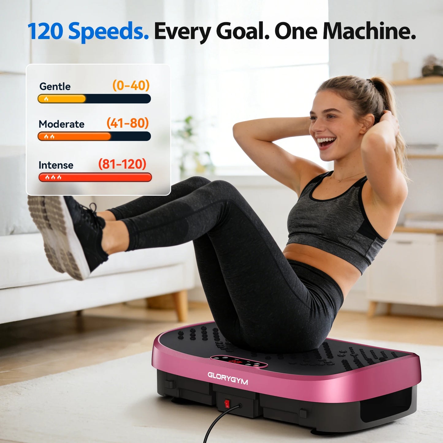Magnetic Vibration Plate Exercise Machine For Home Gym Fat Burning