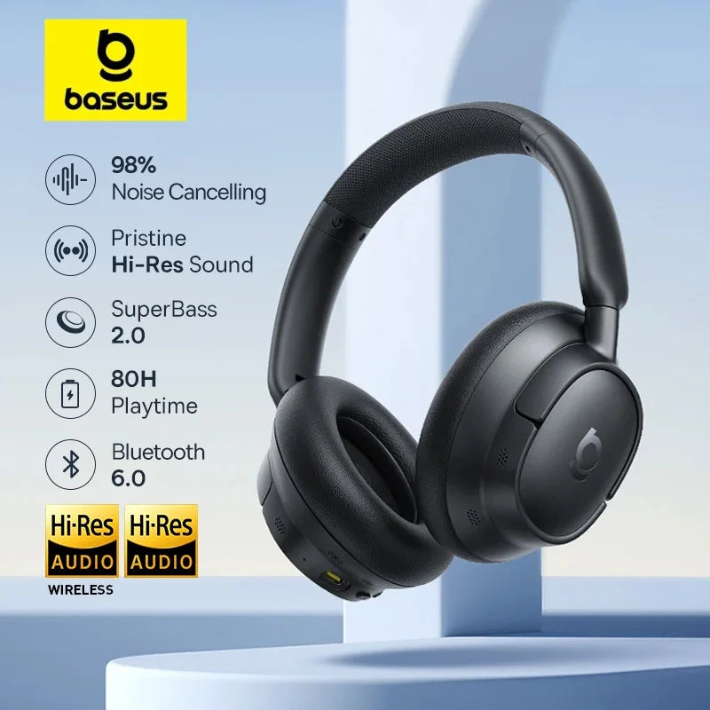 Baseus Wireless Headphones With Hybrid Noise Cancelling And LDAC