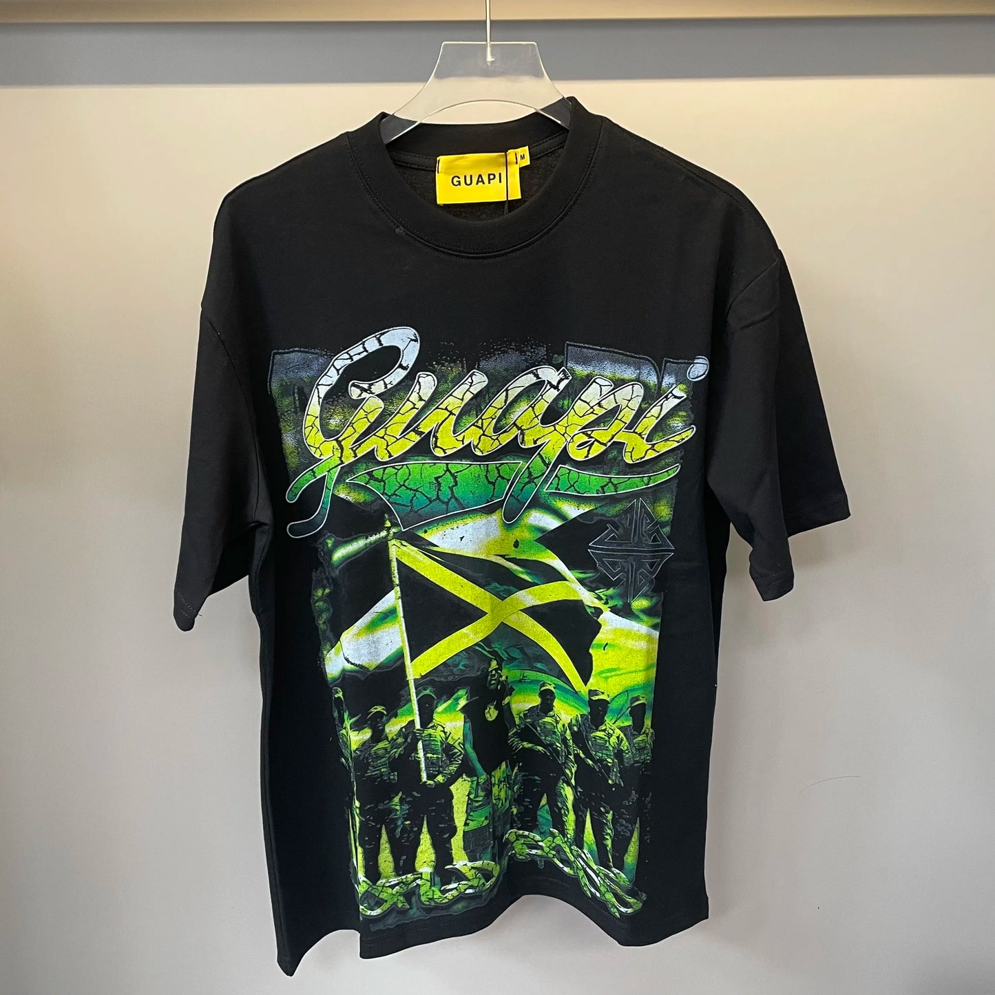 New GUAPI Printed and hotfix rhinestone retro with Washed Oversized 100% cotton Men Women T-shirts Y2K adolescent Fashion T-shirt
