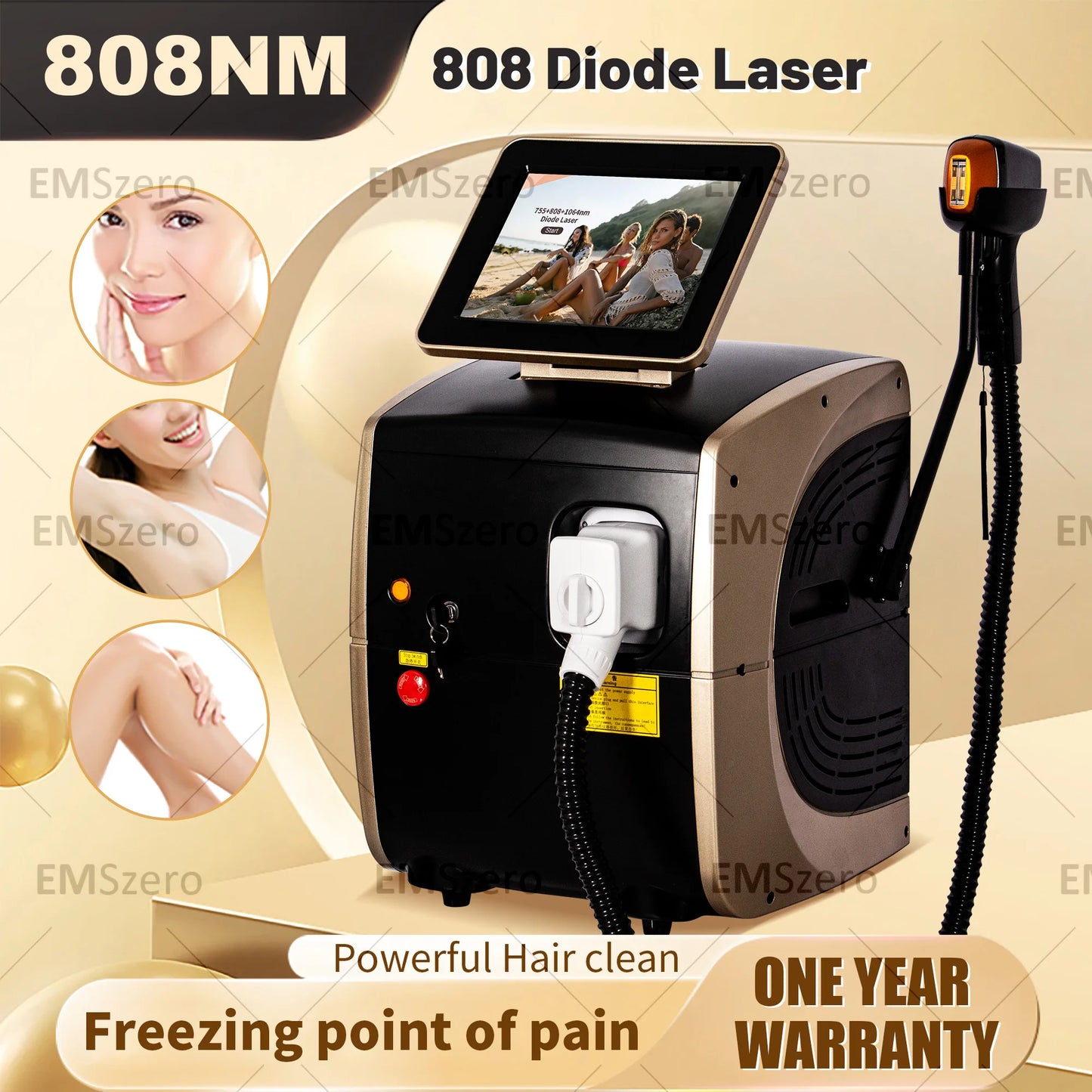 MYOSLIM 5000W 808nm Diode Laser Hair Removal Machine Alexandrite