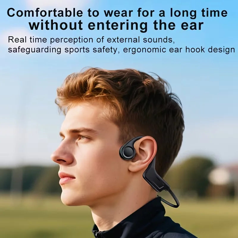 Open Ear Bone Conduction Wireless Headphones With Mic for Sports