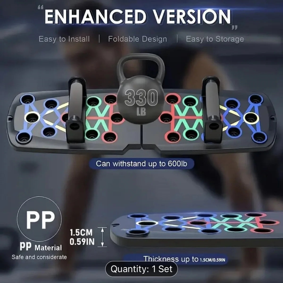 Solid Push Up Board Home Workout Equipment Multi Functional System