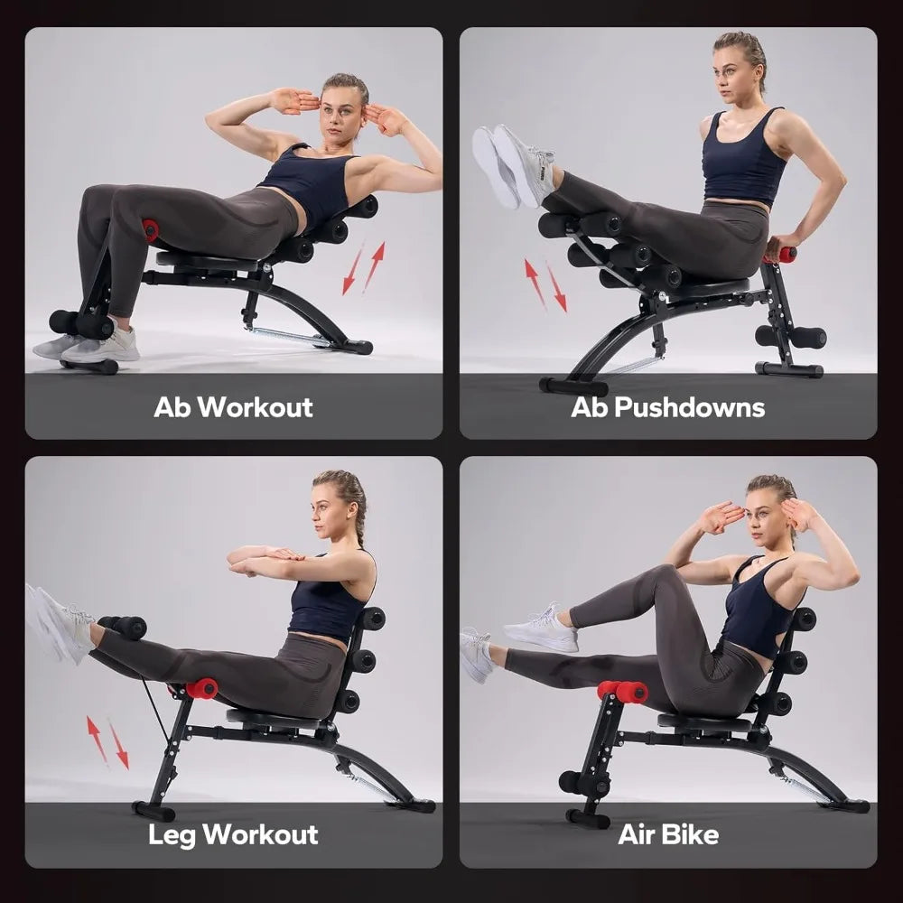 Merach Adjustable Ab Trainer Multi Functional Home Gym Core Strength