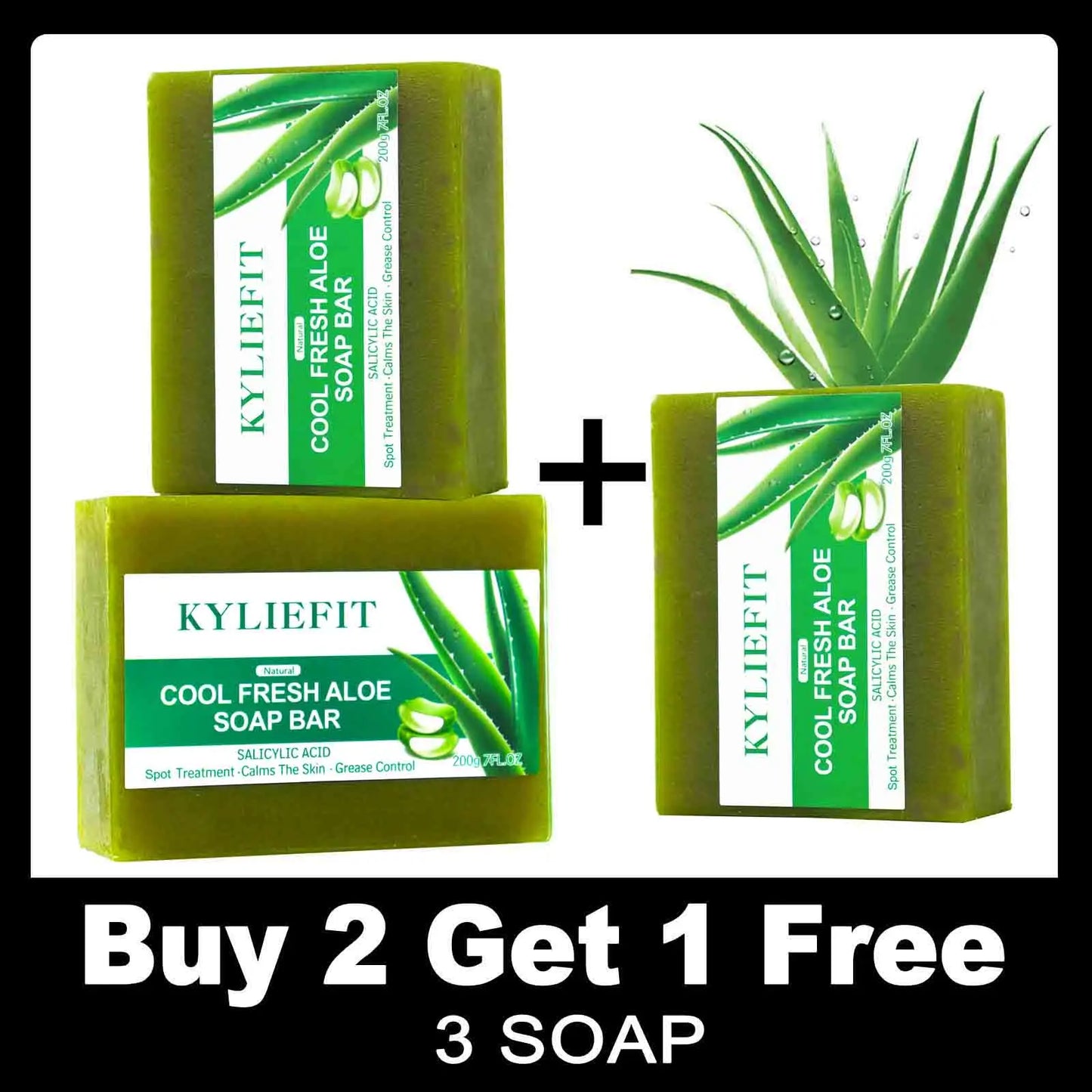 AILKE Aloe Vera Whitening Soap For Radiant Skin And Acne