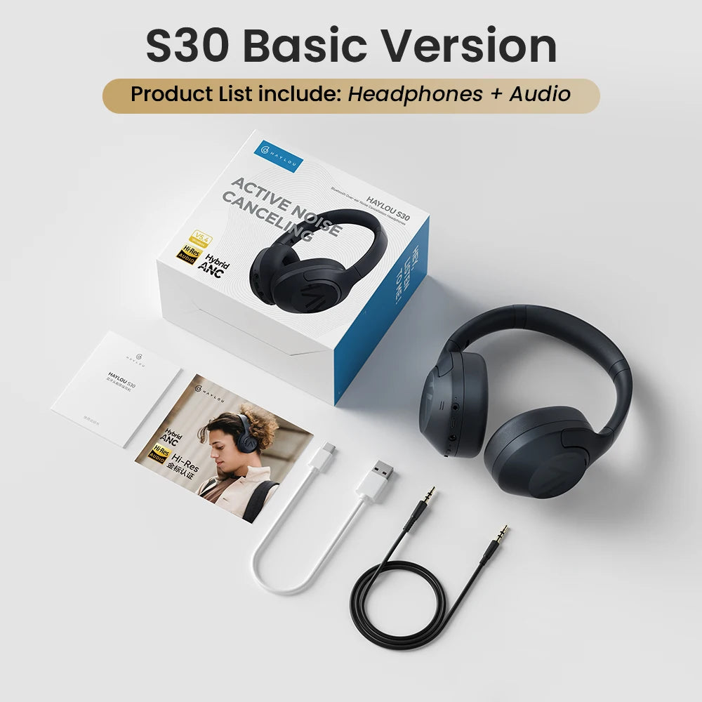 Haylou S30 ANC Wireless Headphones Bluetooth Five Point Four HiRes