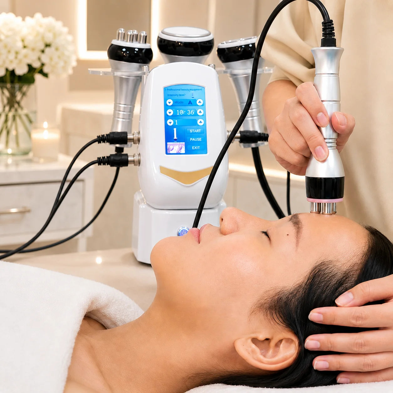 Beemyi Cavitation Machine With Massage Handles Beauty Body Care Device