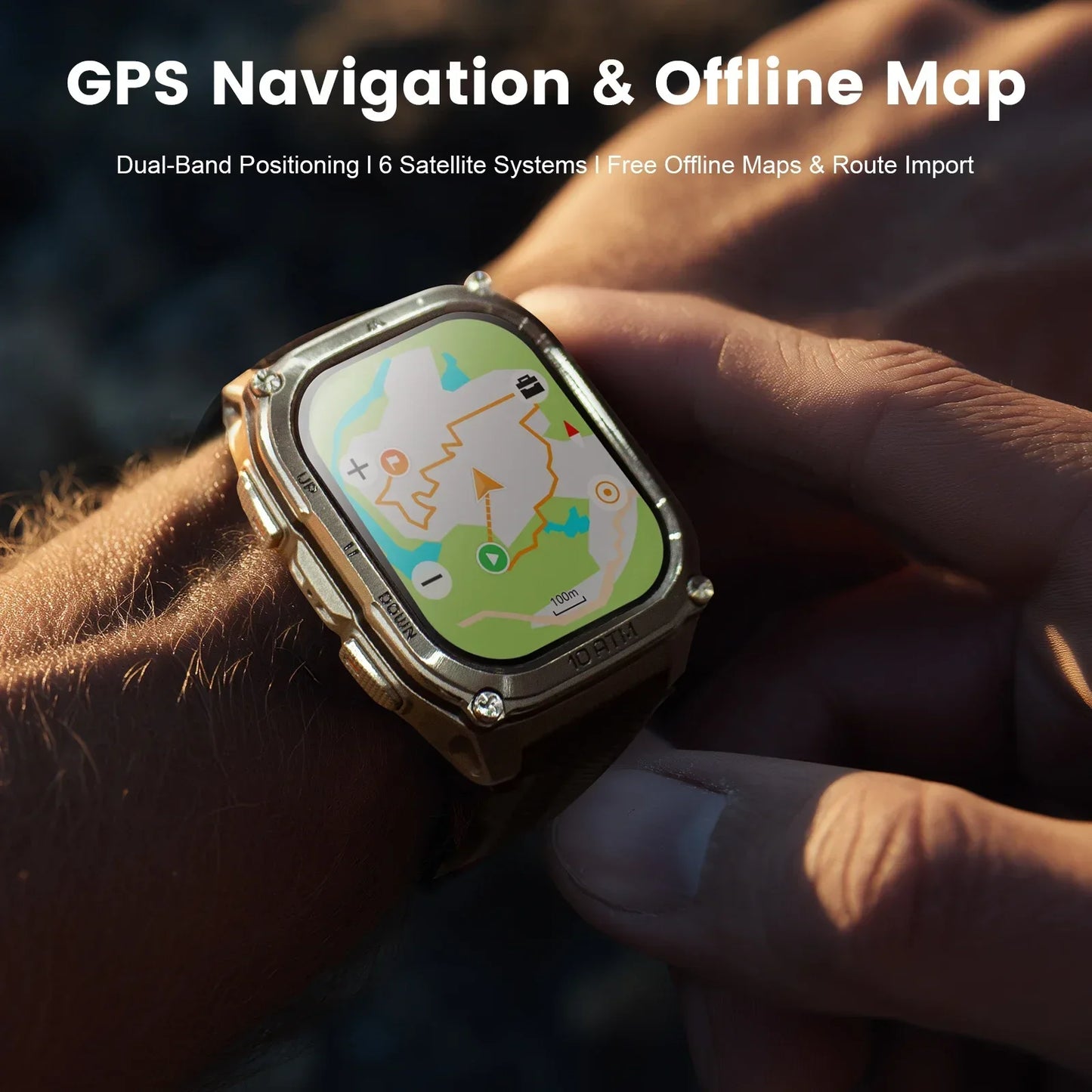 KOSPET Tank M4 Smart Watch With GPS Maps 10ATM Waterproof