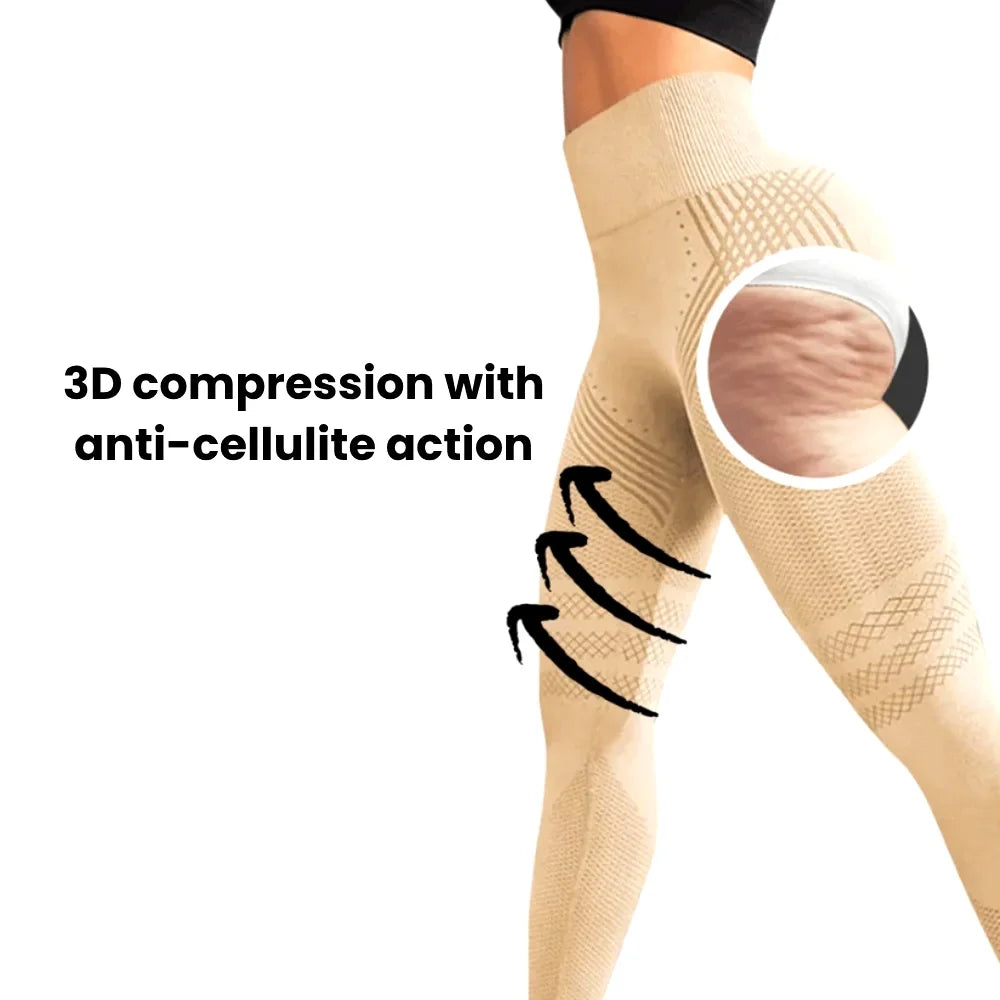 Women Compression Leggings Cellulite Slimming Leggings High Waist Seamless Yoga Fitness Redefine Your Silhouette Sport Pants