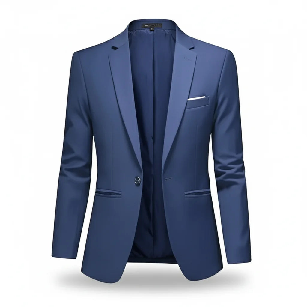 Men's Trendy Leisure Boutique Suit Jacket  Autumn Casual Business Slim Fit Non-ironing Single Button Suit Solid Formal Blouse