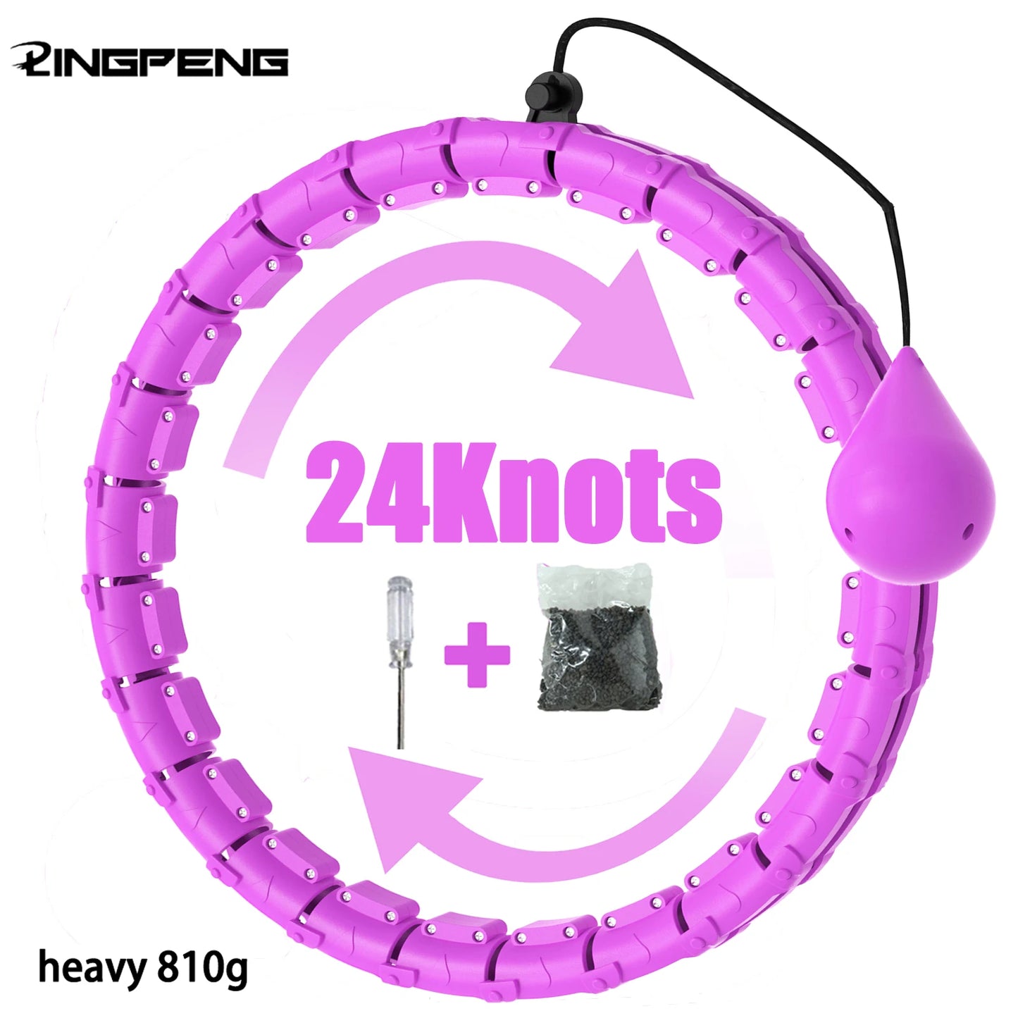 Weighted Fitness Circle Hoops For Adults 2 In 1 Adjustable