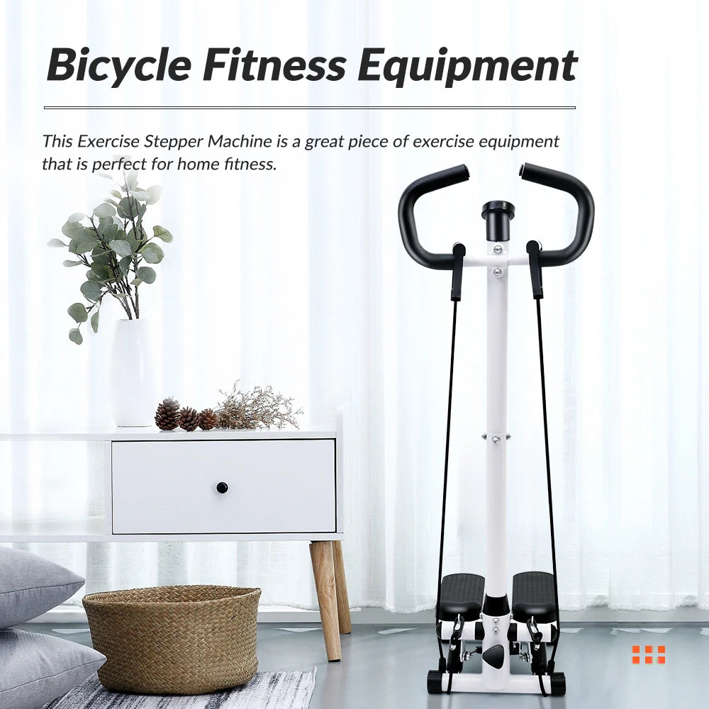 Fitness Twist Stepper Machine With Handlebar LCD Monitor And Bands