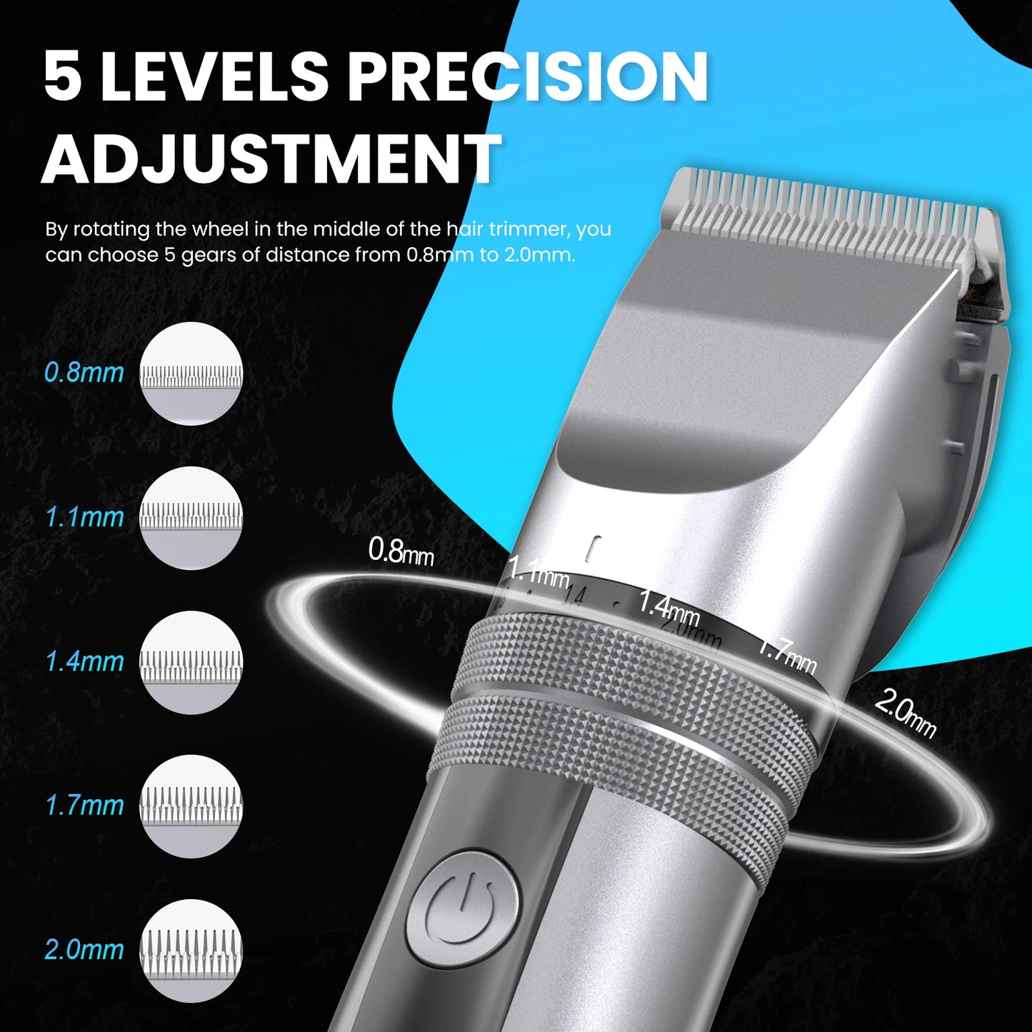Sejoy Electric Hair Clippers Professional Kit USB Rechargeable Beard Trimmer
