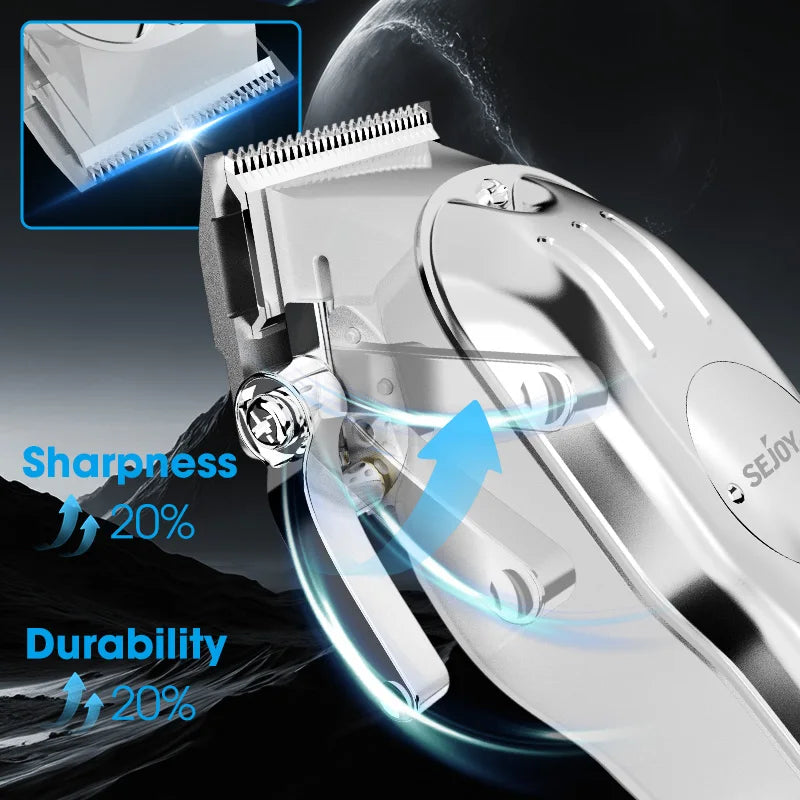Sejoy Professional Hair Clipper Kit For Men Cordless Trimmer Set