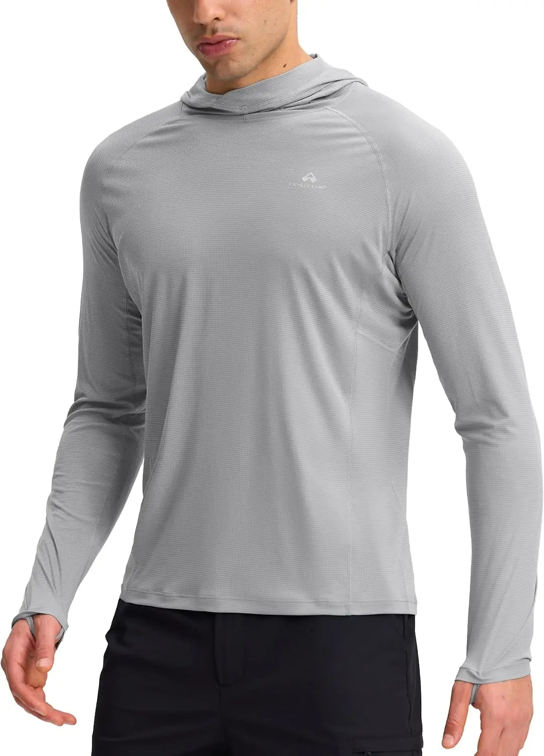 Pioneer Camp Sun Hoodie for Men Ultra Lightweight Long Sleeve Sun Protection Hoodie Shirts Quick Dry Hiking Fishing Running