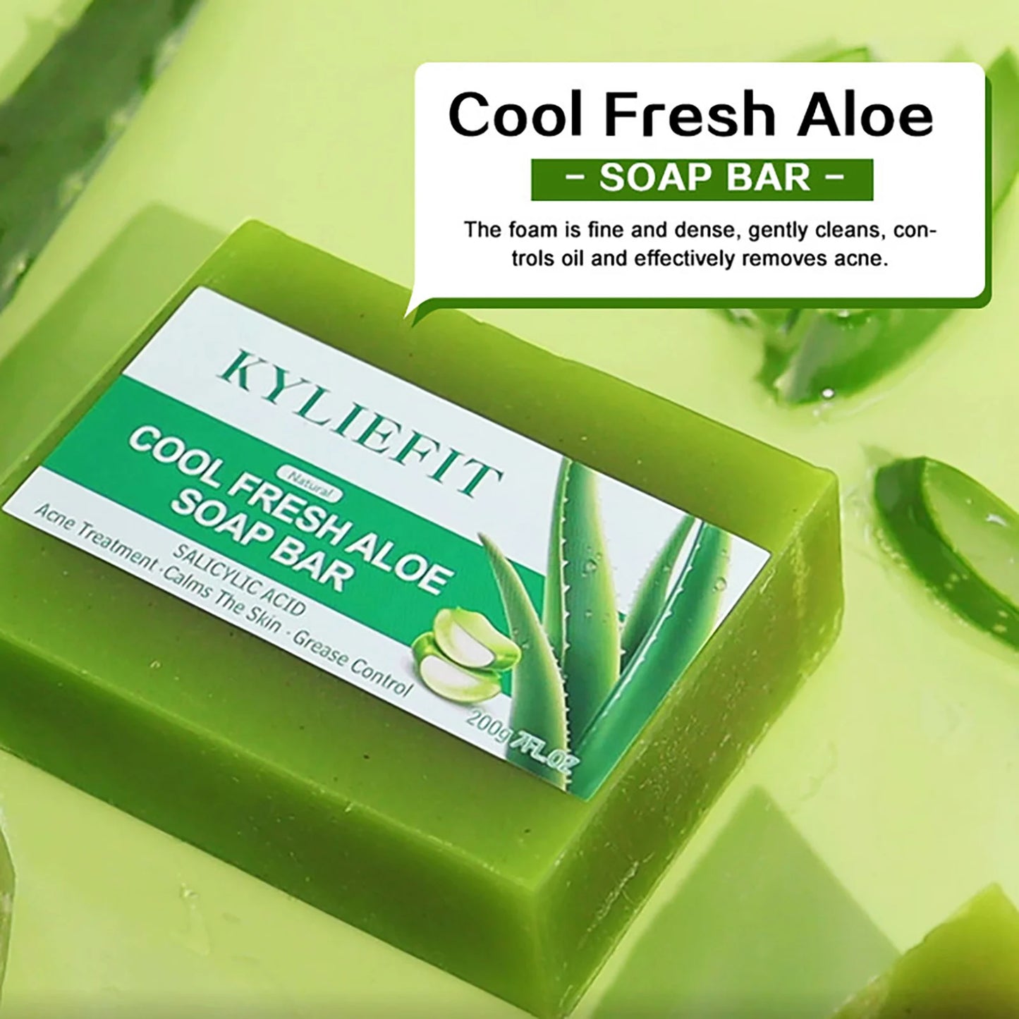 AILKE Aloe Vera Whitening Soap For Radiant Skin And Acne