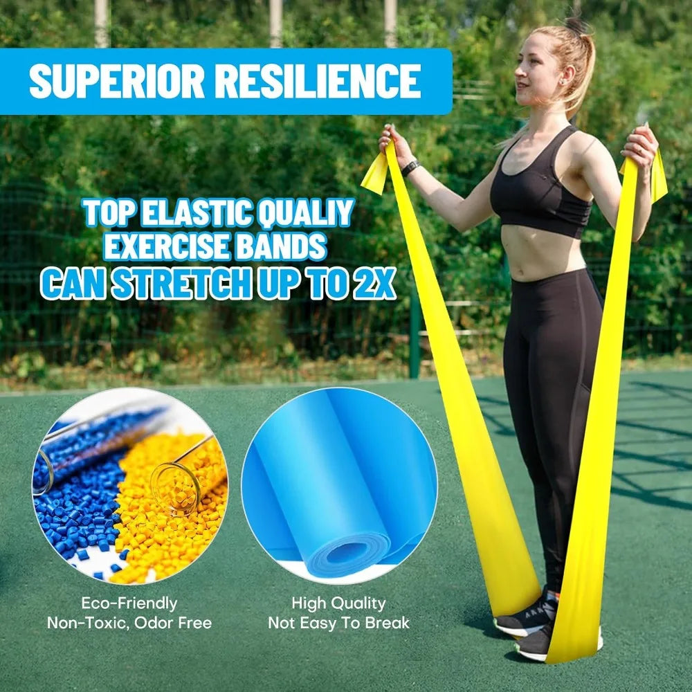 Resistance Bands Set For Strength Training Yoga And Rehab
