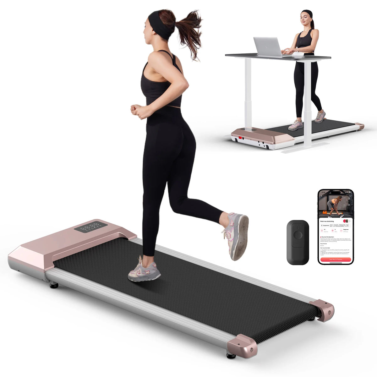 Superun Electric Treadmill Bluetooth Connected Home Fitness Machine