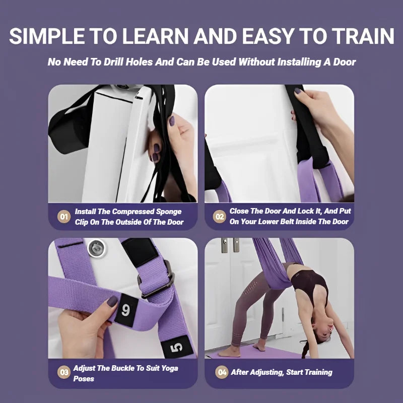 Adjustable Aerial Yoga Strap For Stretching And Fitness