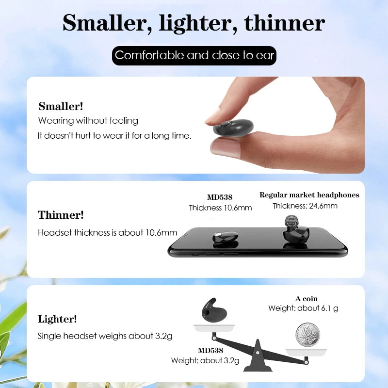 SHUKE Wireless Sleep Earbuds With Active Noise Cancellation