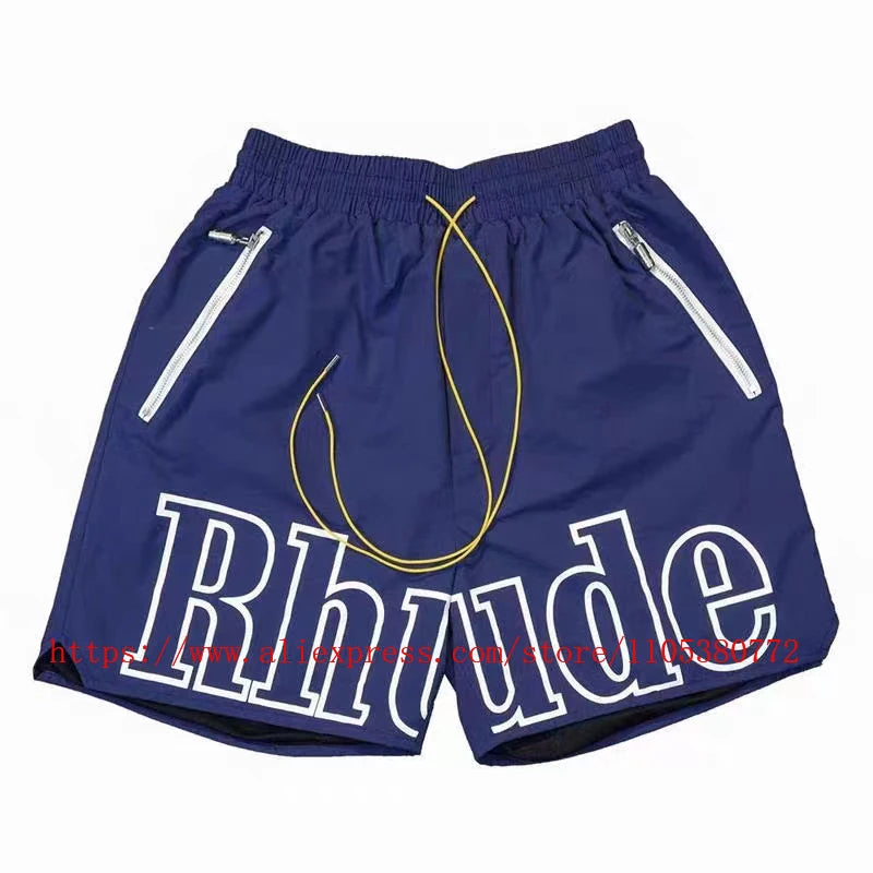 Men's Casual Shorts Elastic Waist Drawstring Zip Pocket Summer Street