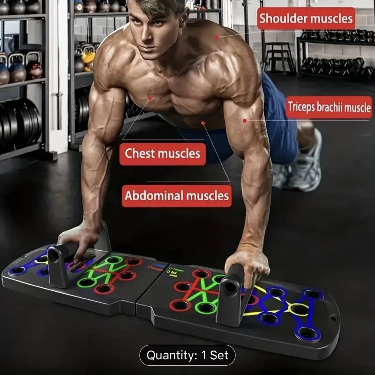 Solid Push Up Board Home Workout Equipment Multi Functional System