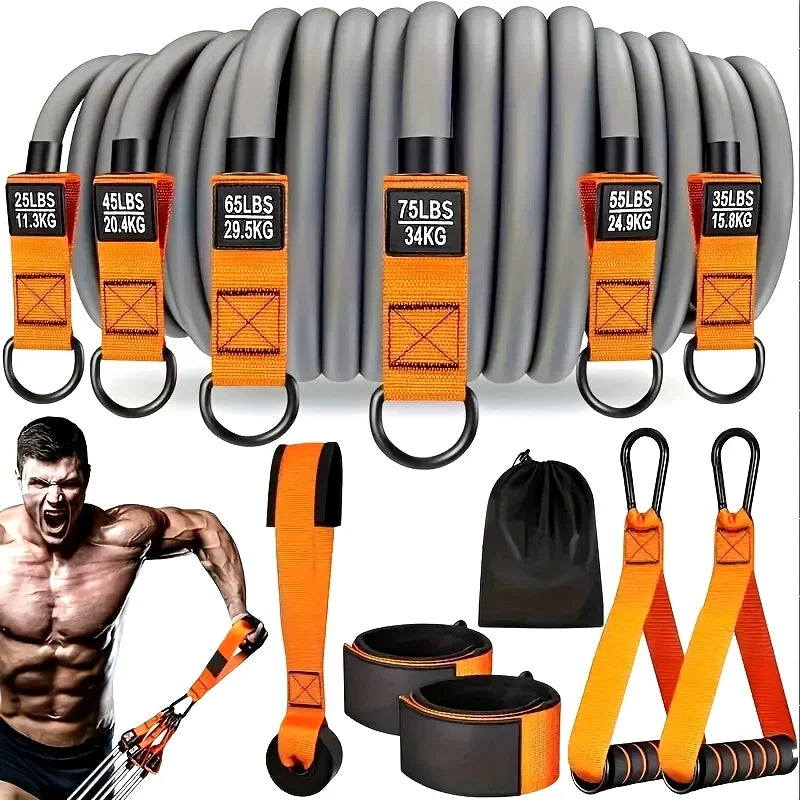 12 Piece High Strength Tension Rope Set Eco TPE Bands