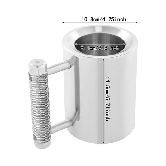 Bymaocar Stainless Steel Sports Mug With Textured Handle