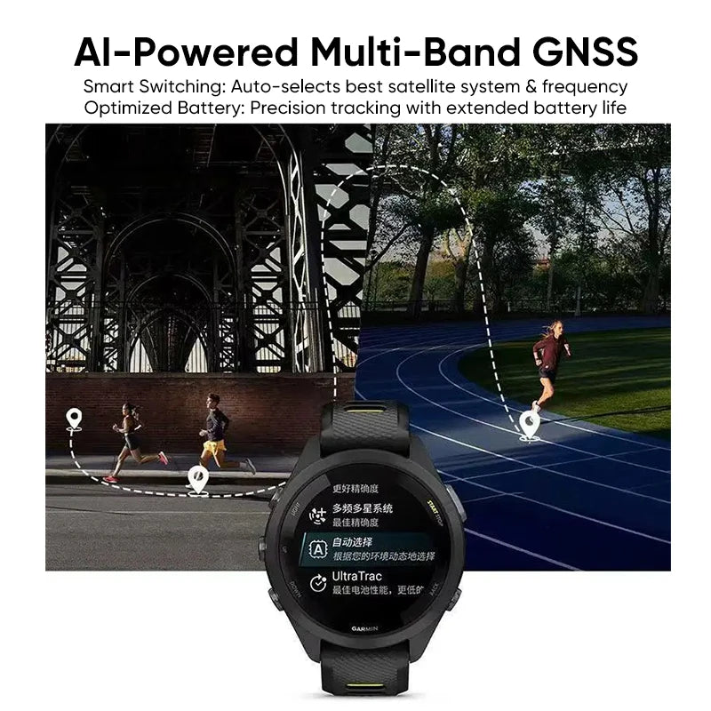 Garmin Forerunner 265 GPS Smartwatch AMOLED Display Heart Rate Monitoring