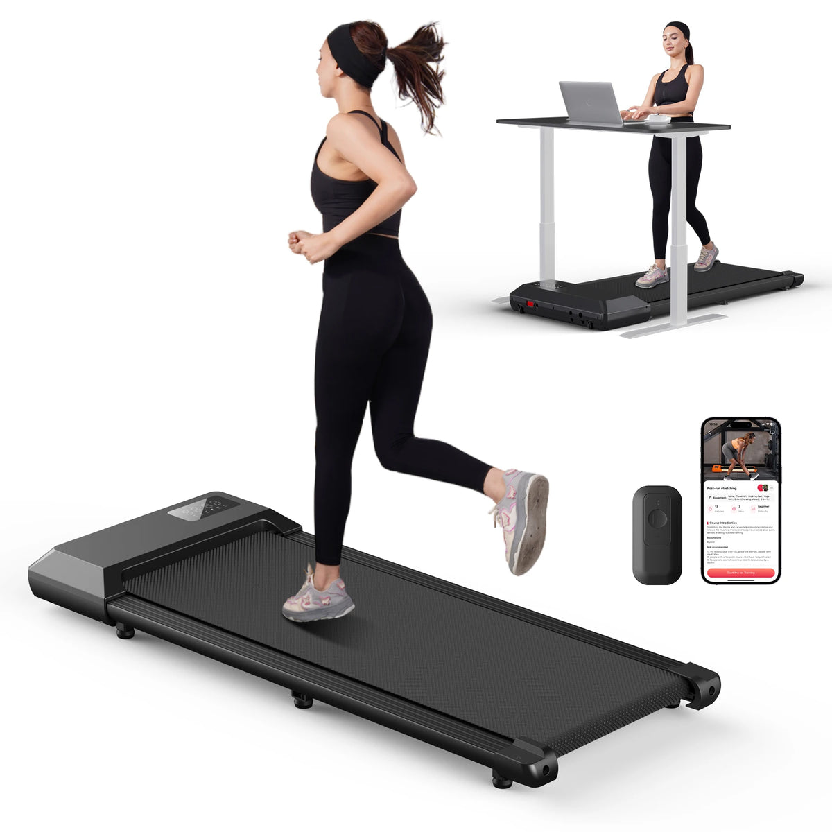 Superun Electric Treadmill Bluetooth Connected Home Fitness Machine